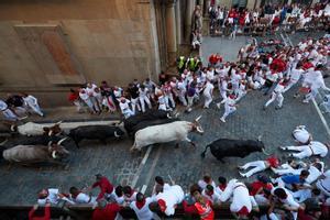 Segundo encierro de los Sanfermines 2022.