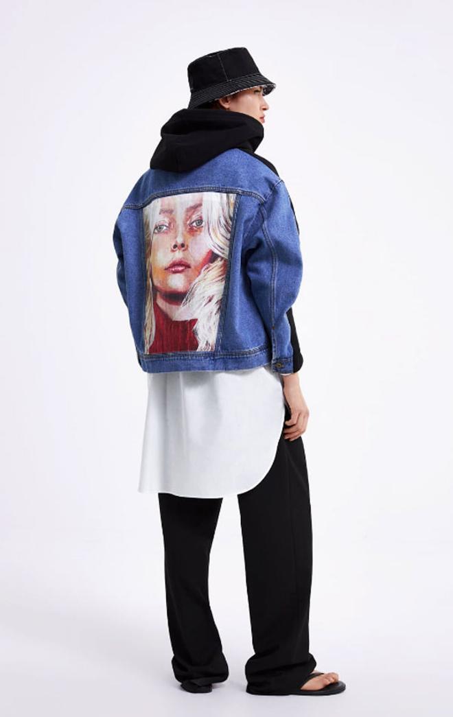 Sudadera combinada de Zara diseñada con la ilustradora Thani Mara