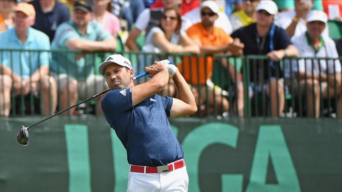 Sergio García, durante la segunda vuelta del US Open