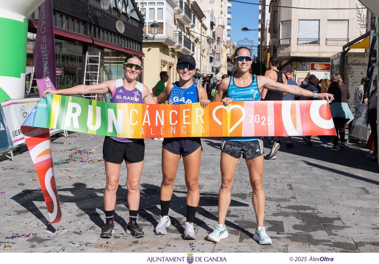 Gandia bate récords de solidaridad en la RunCáncer 2025