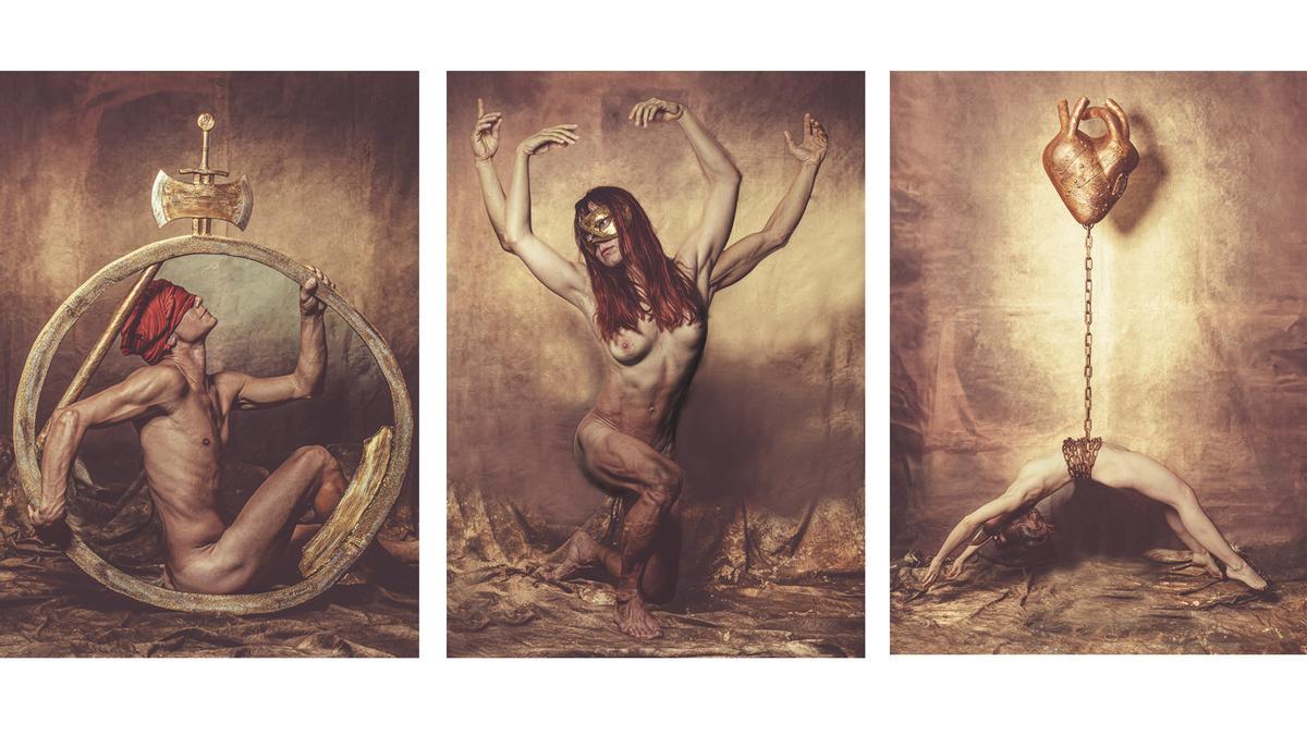 Tres de las 48 fotografías que conformarán el libro 'Occulta Verita'