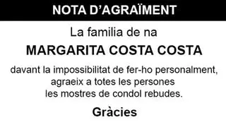 Nota Margarita Costa Costa