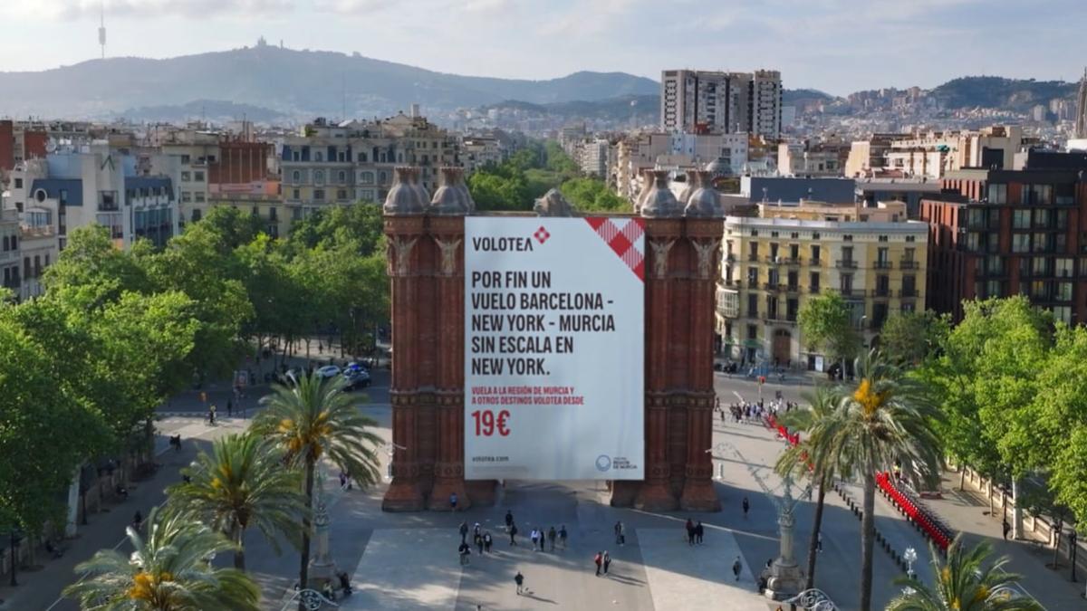 Acción Publicidad Volotea y Consejería de Turismo de la Región de Murcia