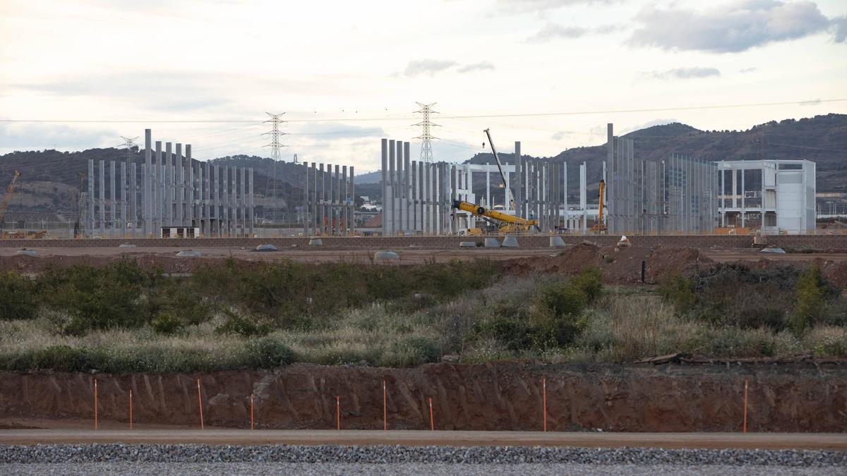 Trabajos de contrucción de la gigafactoría de Sagunt.