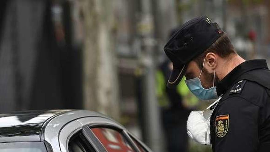 Un control policial en Madrid.