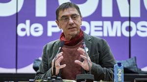 Archivo - El cofundador de Podemos Juan Carlos Monedero interviene durante la celebración de la Uni de otoño en la Facultad de Ciencias Políticas de la Universidad Complutense de Madrid, a 5 de noviembre de 2022, en Madrid (España).