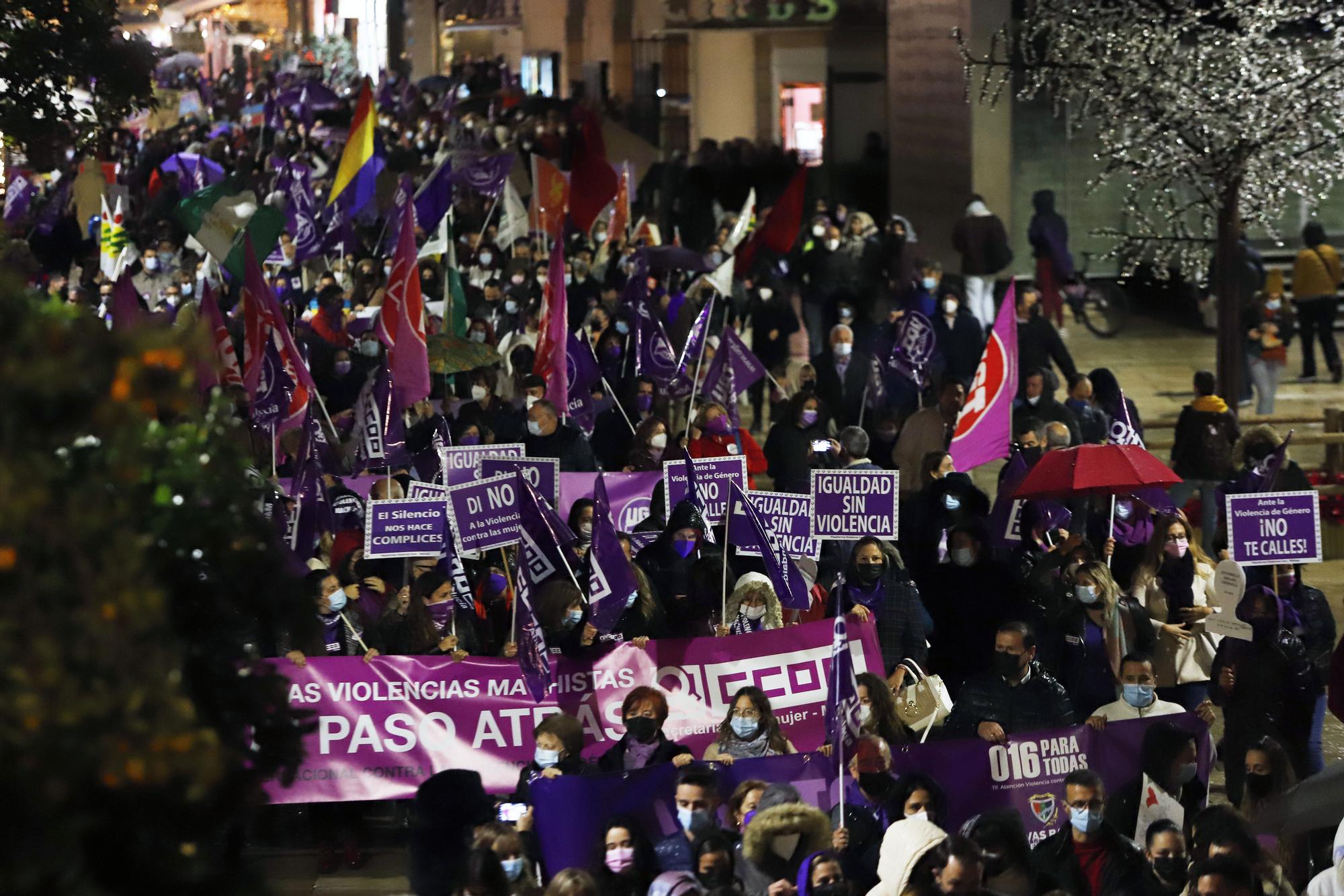 Manifestación del 25N contra la violencia machista en Málaga
