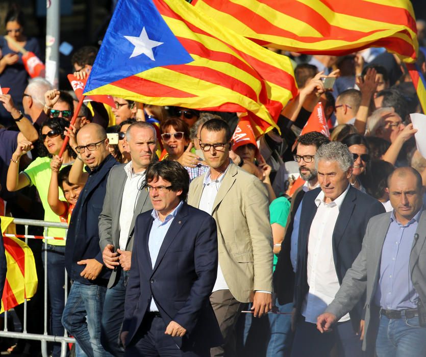 Manifestació a Barcelona per l'alliberament dels Jordis