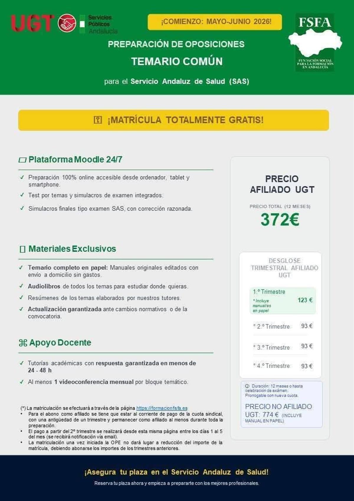 Cursos de formación de UGT SP.