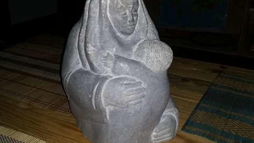 La Virgen de las Nieves que se colocará hoy en el Urriellu.