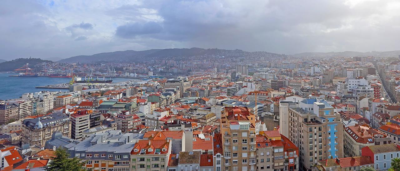 Vista parcial de la ciudad de Vigo