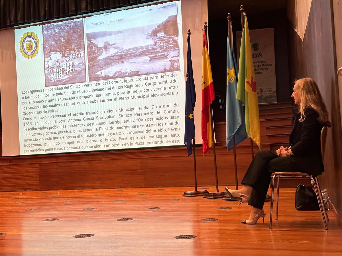 Imagen del video que se presentó durante el acto y que detalló la historia de la Policía Local de Valdés..