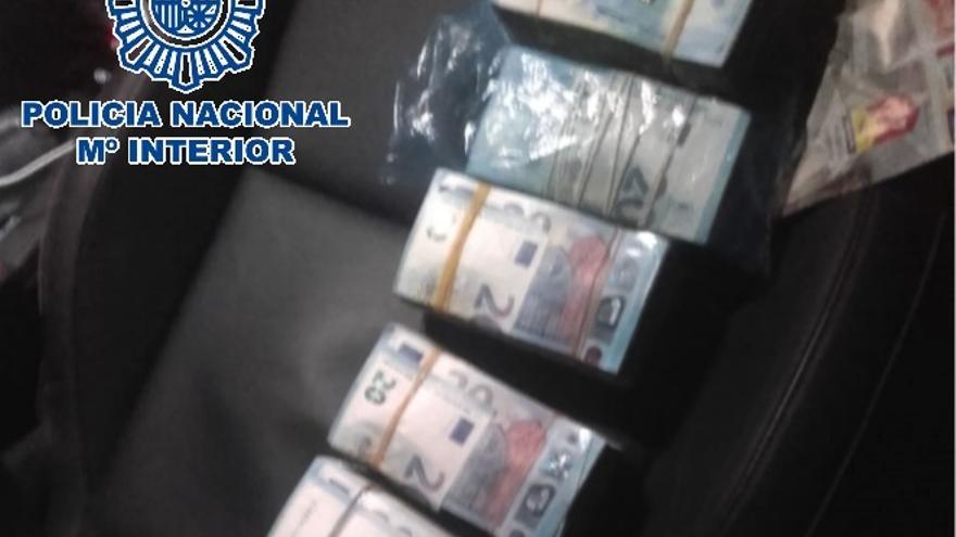 Dinero incautado en la operación