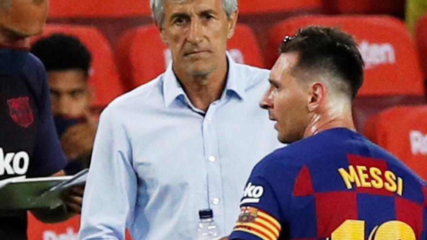 Lionel Messi, durante el partido ante el Atlético.