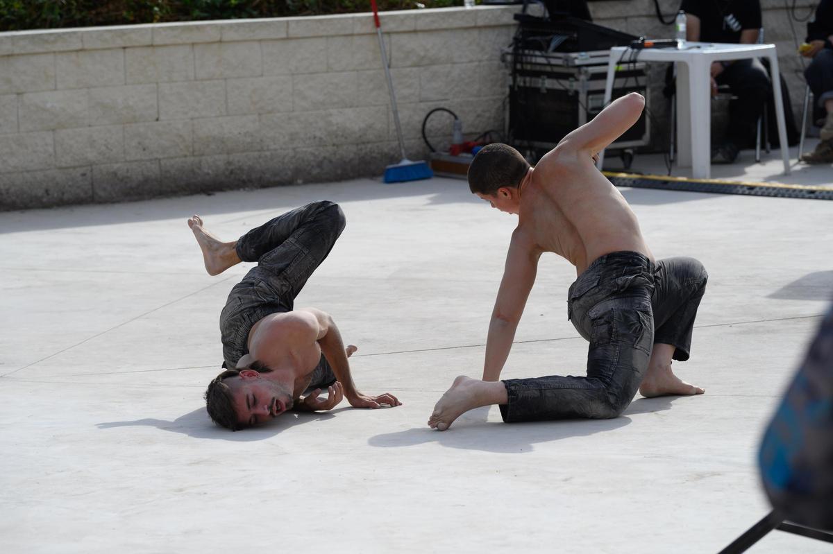 Miguel Jiménez y Andrea Carrion, durante su actuación.