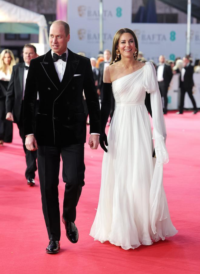Kate Middleton y el príncipe Guillermo en los Premios Bafta 2023