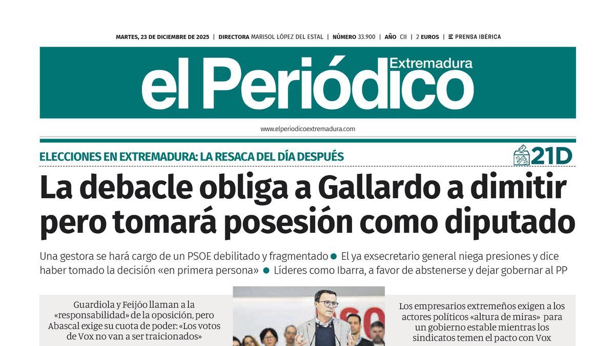 Consulta la portada correspondiente al día 23 de diciembre de 2025