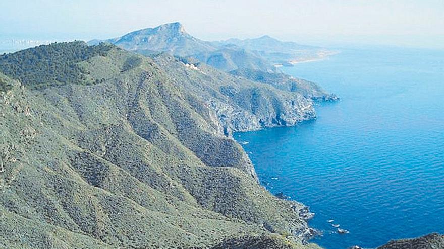 Vista aérea de la Bahía de Portmán.