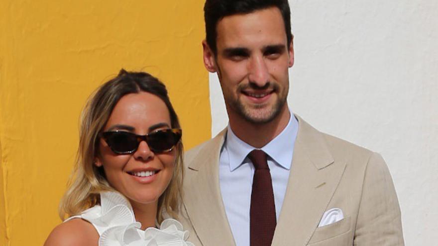 Alba Silla y Sergio Rico en la Plaza de Toros de la Real Maestranza de Sevilla.