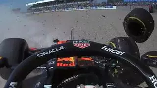 Brutal accidente de Verstappen tras un toque con Hamilton