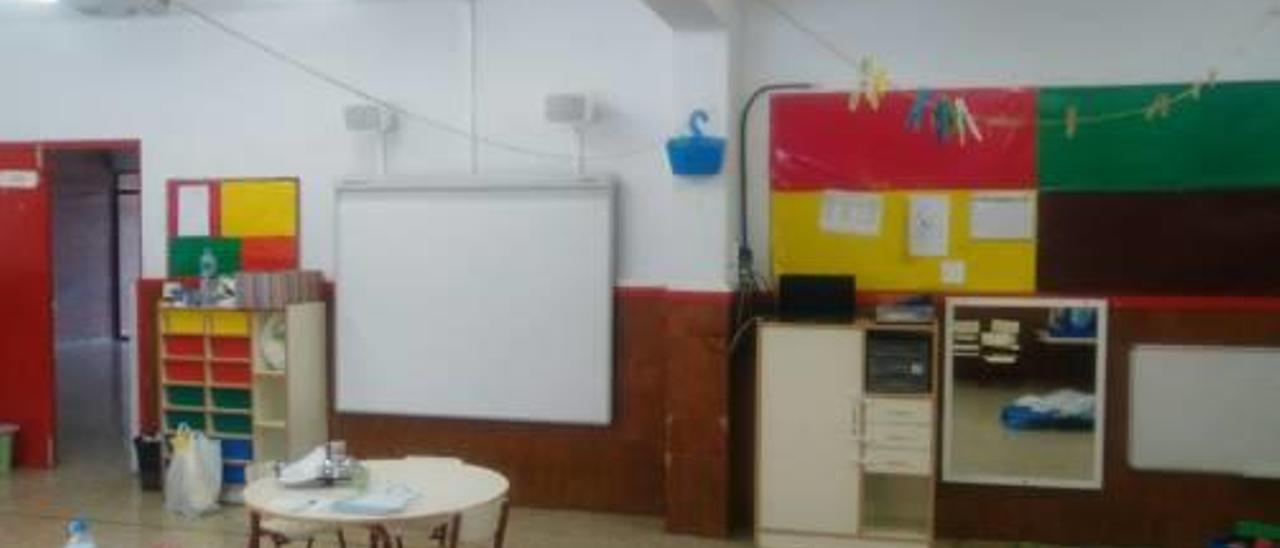 La clase de 2 años ha abierto sin acceso al patio ni baño propio.