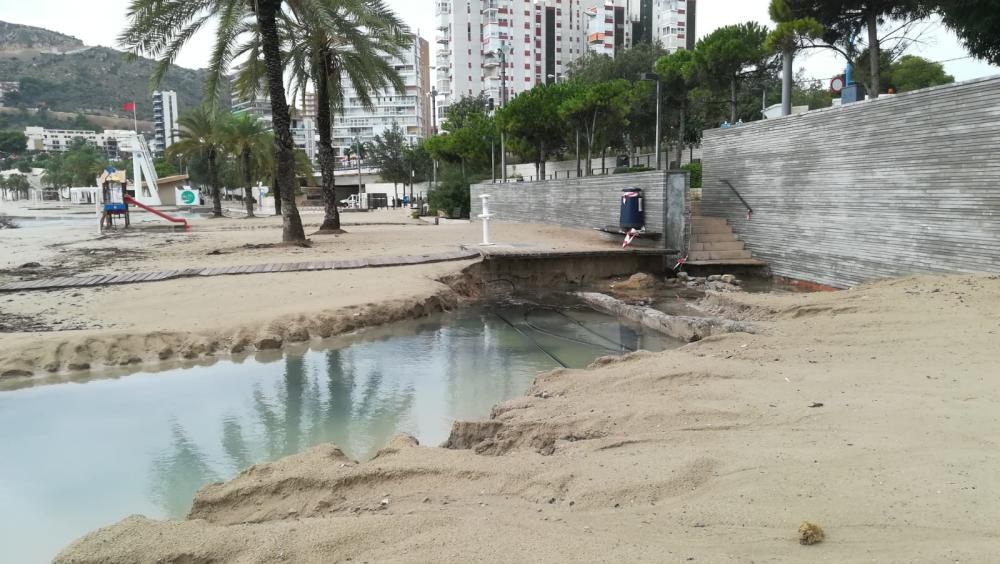 Estado en el que han quedado las playas de Alicante