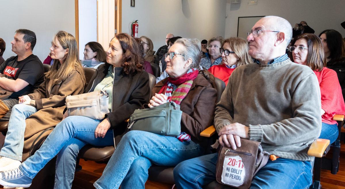 Responsables de las asociaciones de víctimas de la dana, en un acto en Alaquàs.