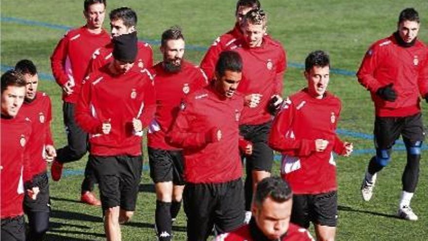 Jugadors del Girona en un entrenament d&#039;aquesta temporada.