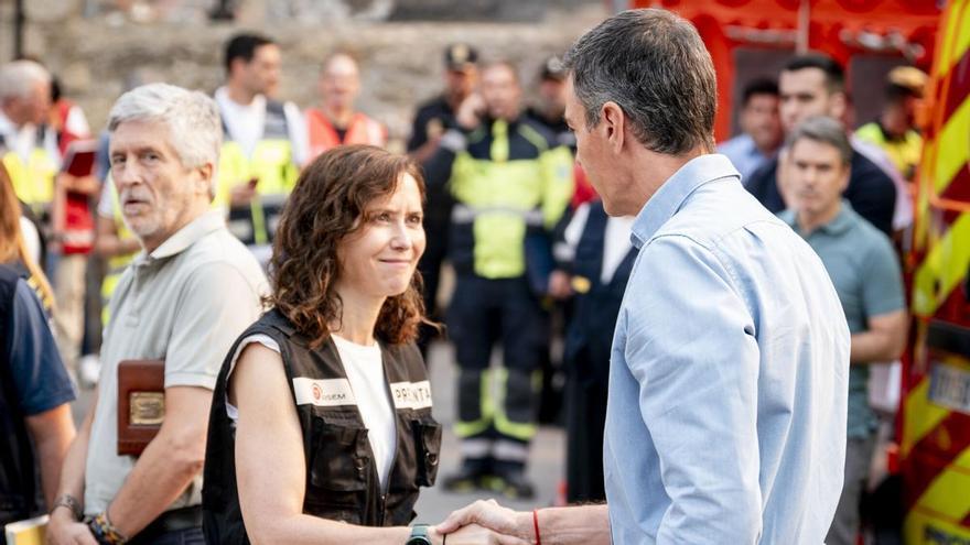 Ayuso y Sánchez se encuentran en la reunión del CECOP en Cenicientos (Madrid)
