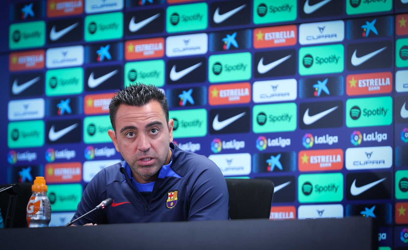 Xavi, en la rueda de prensa previa al Rayo - Barça