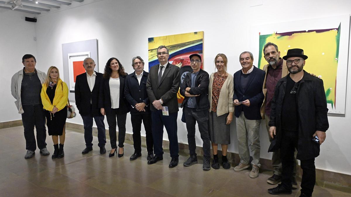 Foto de famila de la presentación de la exposición en el mueseo Cristóbal Gabarrón.
