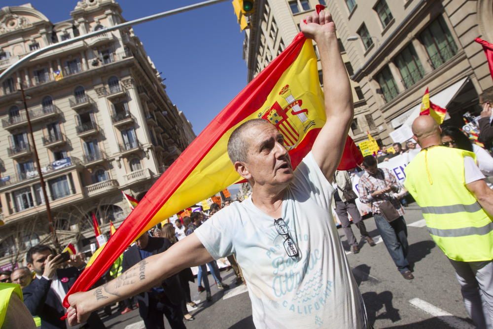 Manifestación en Barcelona contra el proceso soberanista