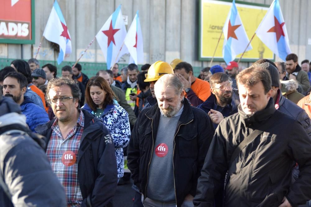 Manifestación en A Coruña de auxiliares del naval