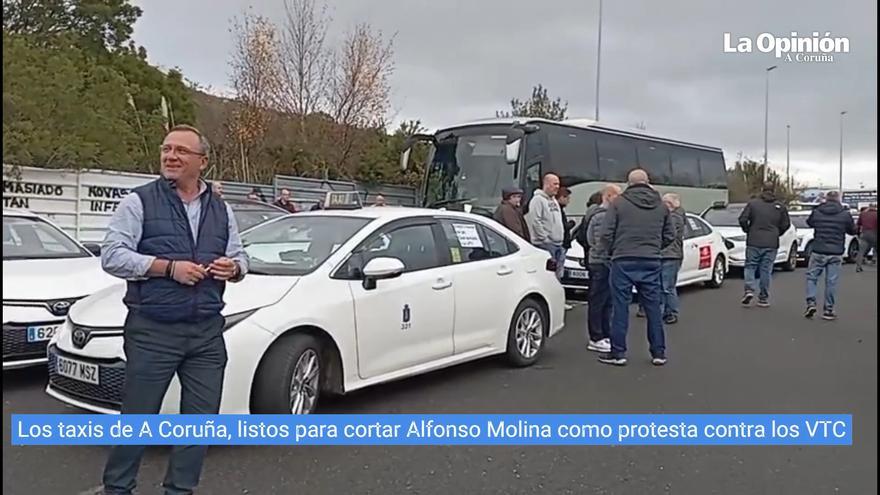Los taxis de A Coruña, listos para cortar Alfonso Molina como protesta contra los VTC