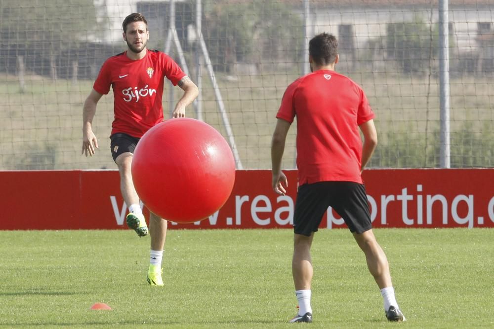 Entrenamiento del Sporting (sábado 27 de agosto)