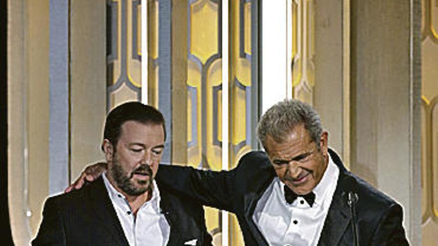 Gervais y Mel Gibson.