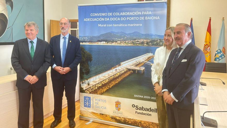 Un mural artístico y marinero decorará A Doca en Baiona