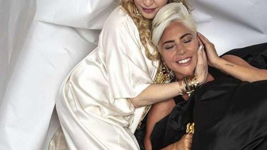 Madonna y Lady Gaga, juntas en una fiesta posterior a la entrega de los Óscar.