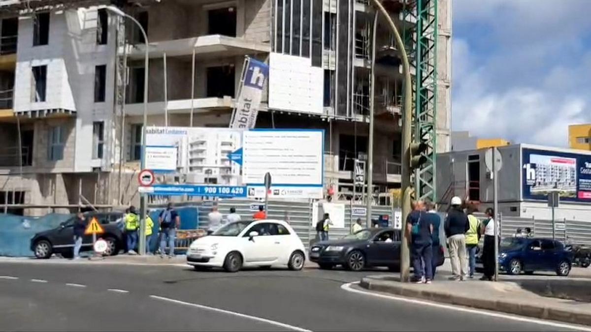 Imagen de la obra en la que ha tenido lugar el accidente este jueves.