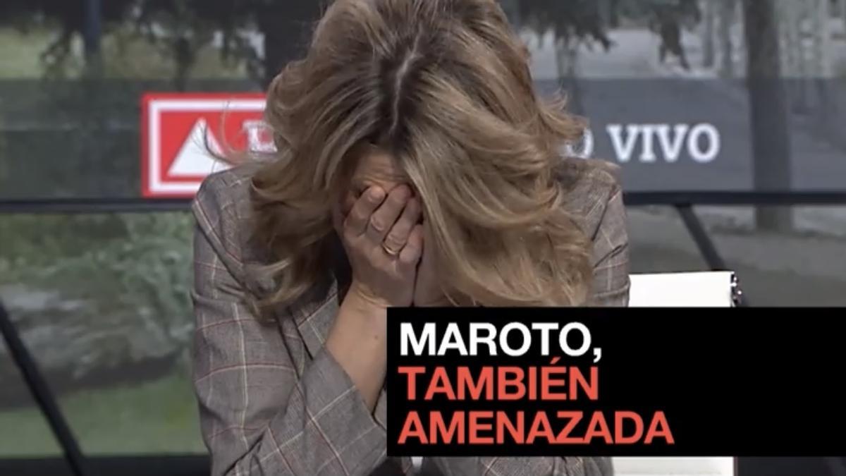 ‘La Sexta Noticias’ emet la reacció de Yolanda Díaz al descobrir les amenaces a Reyes Maroto