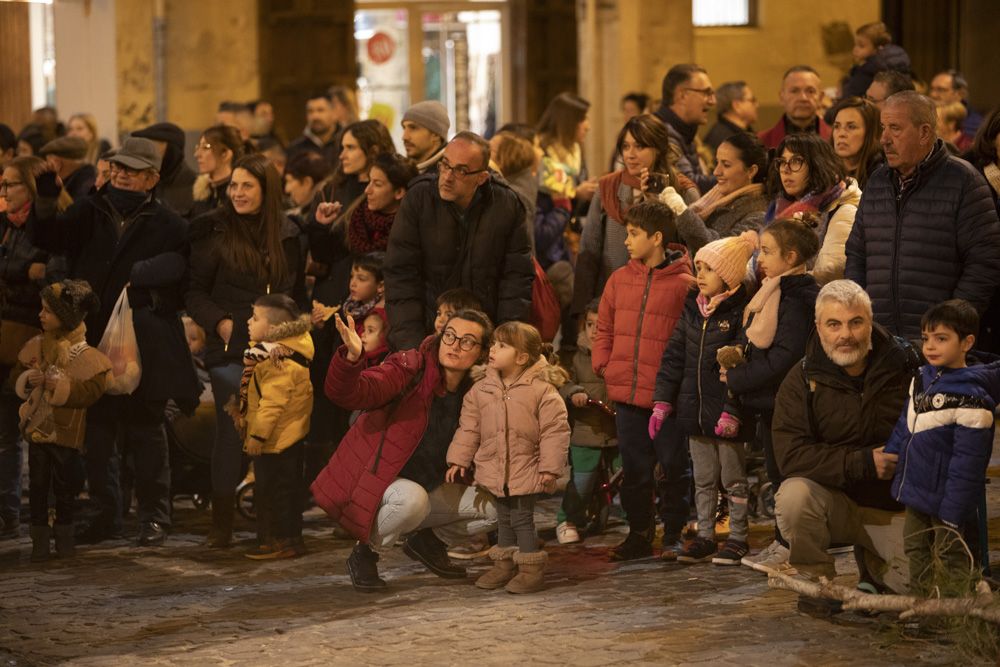 Sant Antoni arranca en Sagunt con la tradicional Plantà del Pi