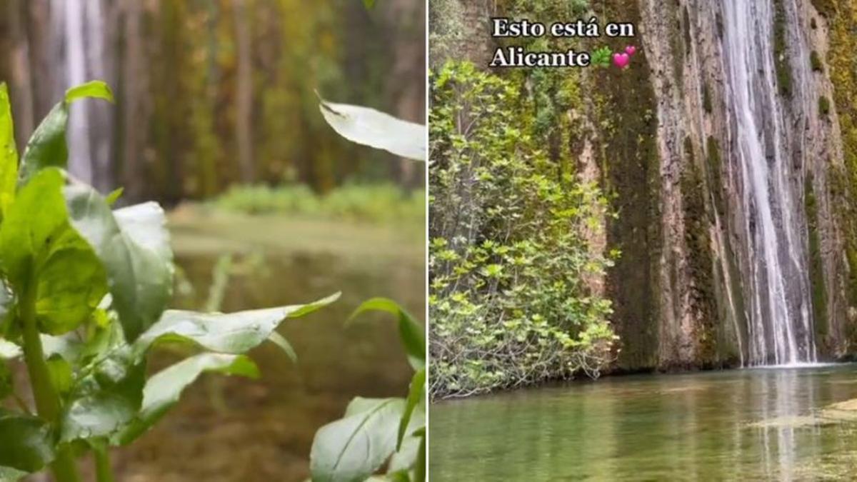 Así es la cascada "escondida" de la provincia de Alicante que triunfa en TikTok