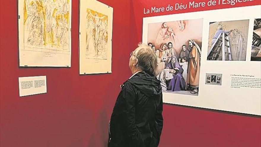 La Diputación exhibe una muestra de los bocetos del retablo de la catedral