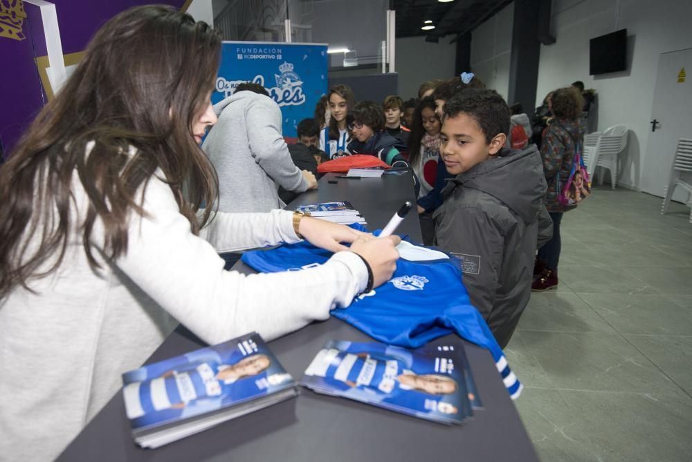 El CEIP Arteixo en Riazor con Valores Branquiazuis