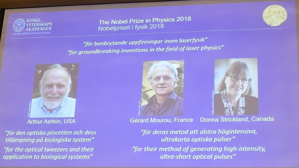 Los galardonados con el Nobel de Física