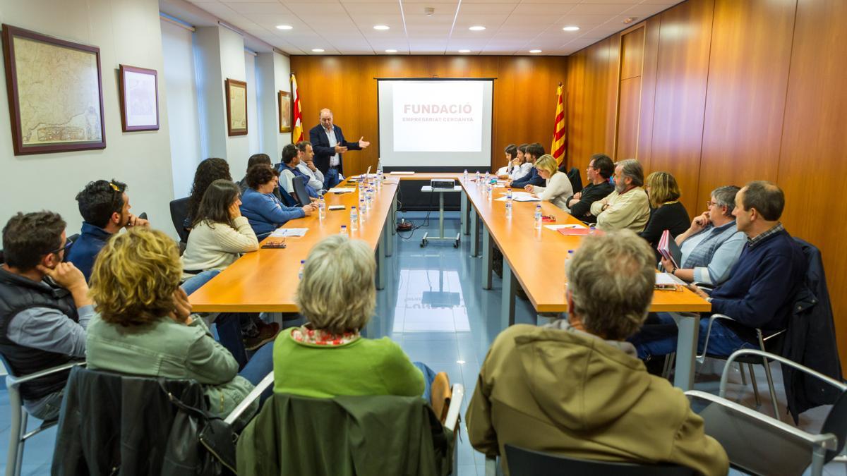 Els membres d’Empresariat Cerdanya en un acte públic