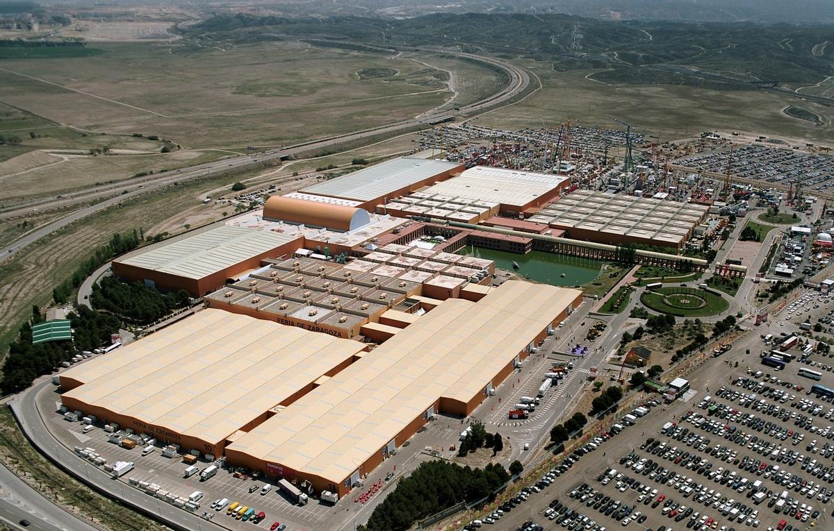 Vista aérea de las instalaciones de la Feria de Zaragoza.