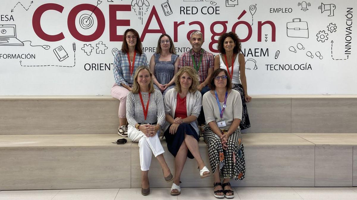 Equipo de trabajo del COE Aragón que impulsa la orientación laboral con nuevos proyectos y tecnologías.