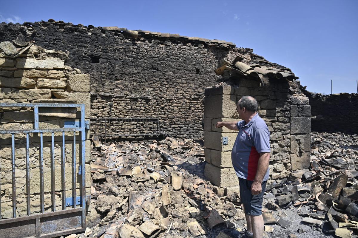 El ganadero afectado por el incendio