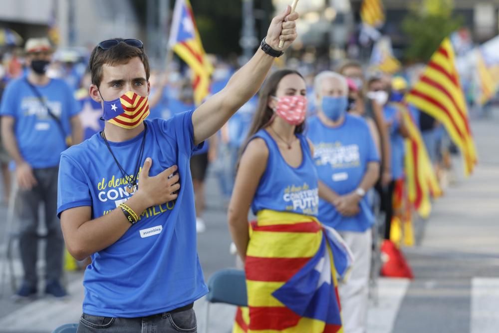 Concentració de l'ANC per la Diada a Girona